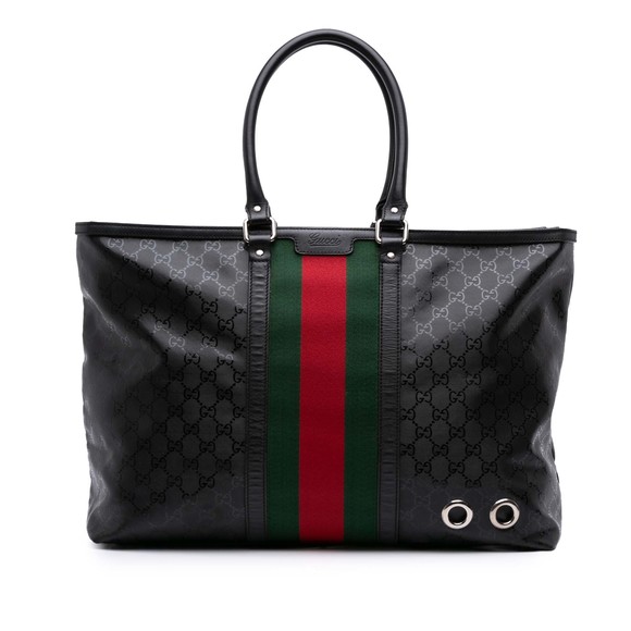 Pre-Loved Gucci Large GG Imprime Web 500 Tote - Picture 1 of 11
